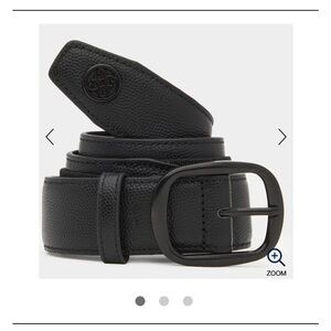 Men's GFORE Black Leather Belt